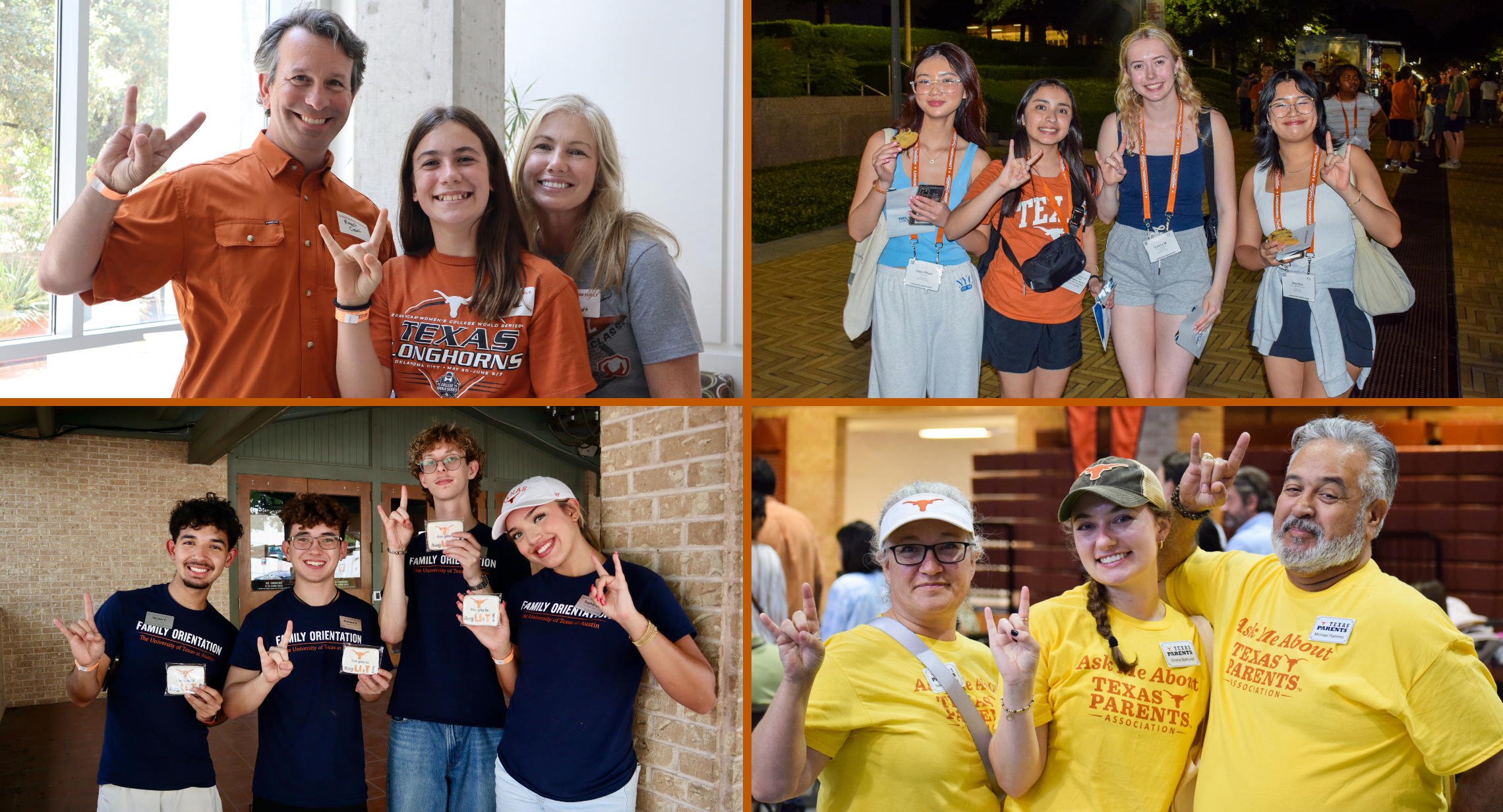 students and families around campus during orientation in 2025