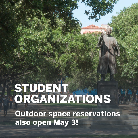 Student Organization Outdoor Space Reservations Open May 3