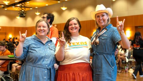 Division staff at Longhorn Watch Party on Oct. 19.