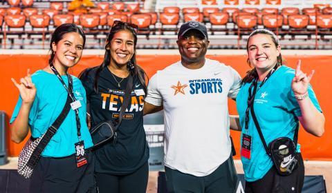 RecSports Staff at the Intramural Flag Football Champ Night