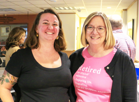 Laura and Brittany at Laura's Retirement party