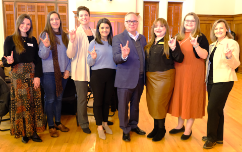 Award recipients with Vice President John Dalton