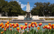 UT Tower with flowers