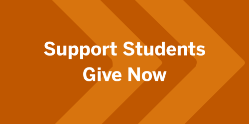 graphic that says "Support Students" and "Give Now"
