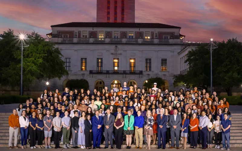 Terry Scholars under UT Tower