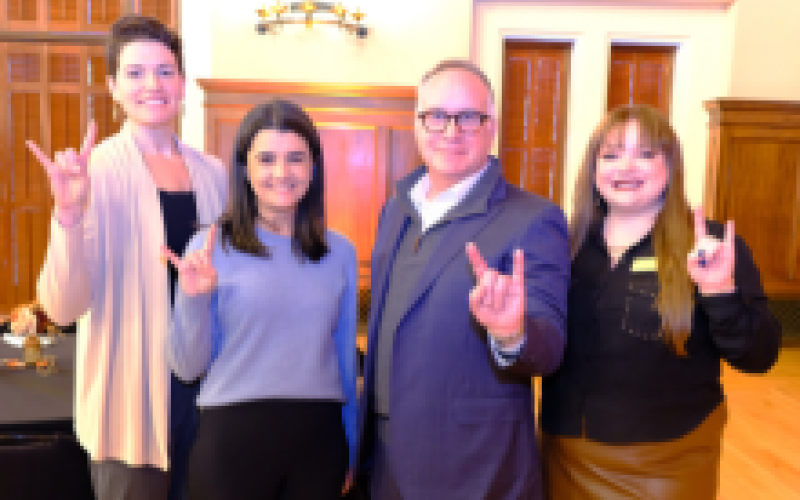 Staff Merit Award Recipients with Vice President John Dalton